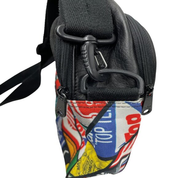 Adidas Vintage Cross Body Airliner Computer Double Compartment Shoe Logo Bag Y2K - Picture 6 of 13